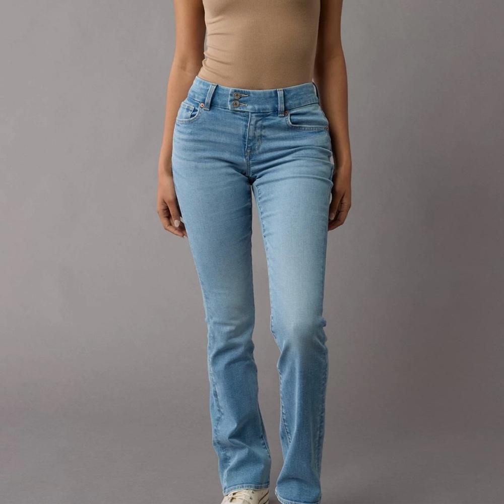 American Eagle Next Level Curvy High-Waisted Skinny Kick Jean - Picture 1 of 6